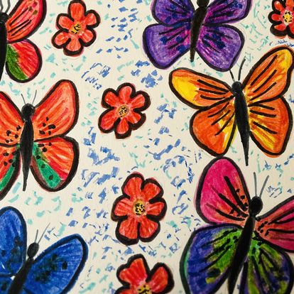 Butterflies And Flowers