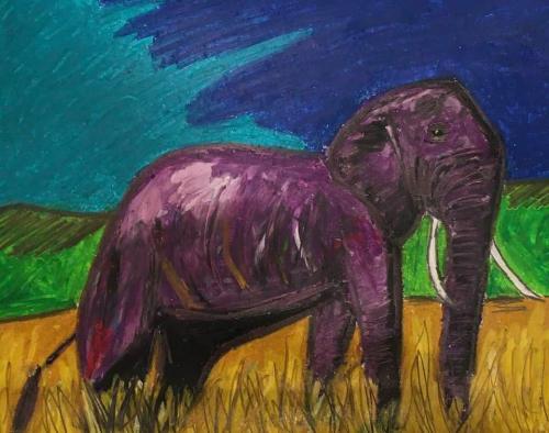 Purple elephant